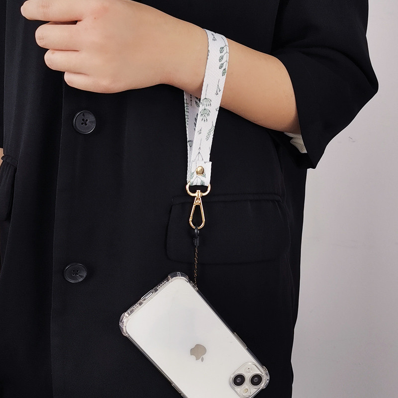 Uzica za mobilni telefon Kratki ručni širokopojasni telefon, univerzalna kopča za remen Anti-lost remen Ženska užetka s kreativnim retro uzorkom
