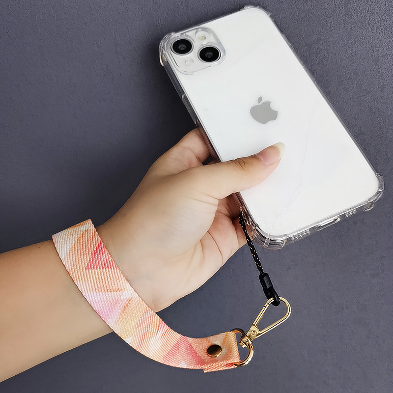 Uzica za mobilni telefon Kratki ručni širokopojasni telefon, univerzalna kopča za remen Anti-lost remen Ženska užetka s kreativnim retro uzorkom