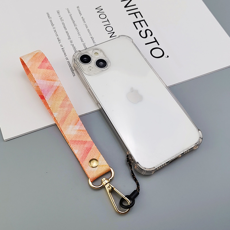 Uzica za mobilni telefon Kratki ručni širokopojasni telefon, univerzalna kopča za remen Anti-lost remen Ženska užetka s kreativnim retro uzorkom