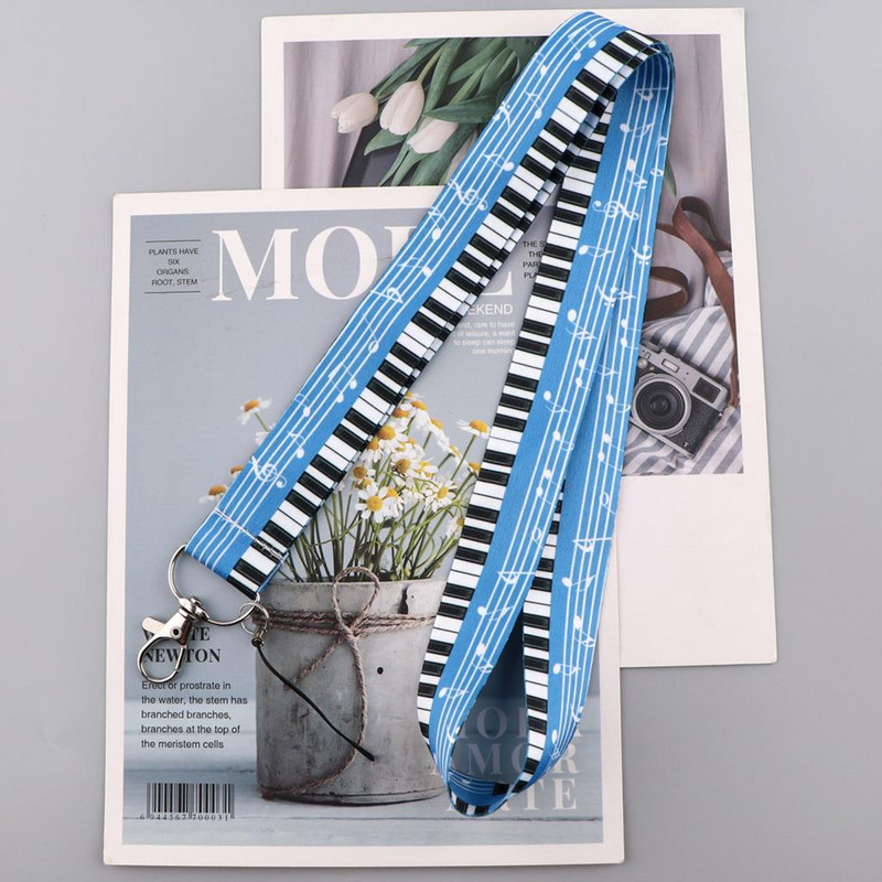 Muusikaklaveri klaviatuur Telefoni kaelarihm ID-kaardi telefoni rihmad Märgihoidja DIY rippumisnöör kaelarihma tarvikud