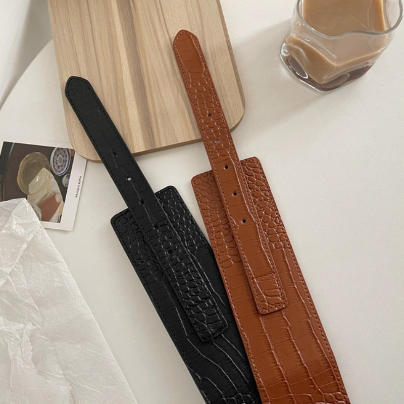 Moteriškas platus juosmuo elastingas tamprus diržas paltam sijoninei suknelei, paprasta apvyniojama juosmenine korsetu, dizainerio Cummerbunds juosmens diržu