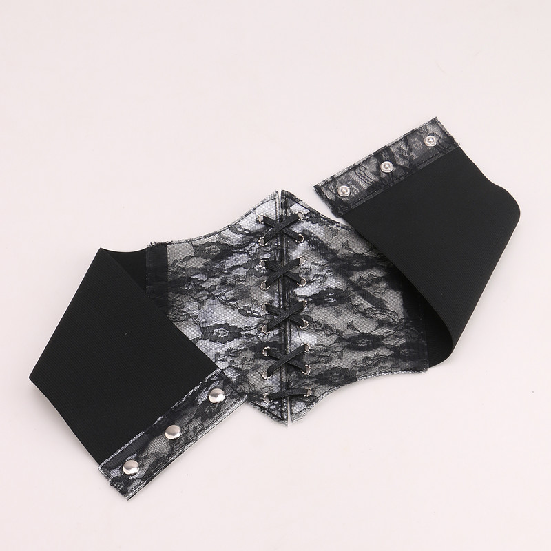 Csipke pvc átlátszó menő divat Elasztikus női széles Övtömítő övek Hölgyeknek Kötőzsinór Retro derék ingruhán