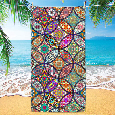 70 cm x 140 cm Boho paplūdimio rankšluostis lauko vandens sportui plaukimo vonios rankšluostis greitai džiūstantis rankšluostis iš mikropluošto paplūdimio rankšluosčiu spausdintas rankšluostis