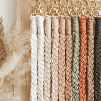 Νέο πλεκτό Macrame Μπρελόκ Boho Chic Χειροποίητο υφαντό κορδόνι ιμάντες κινητού τηλεφώνου Αξεσουάρ κοσμημάτων δώρου