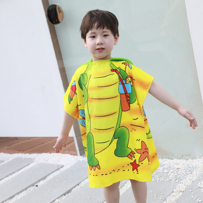 Πετσέτα μπάνιου 2023 με κουκούλα και καπέλα για παιδιά Απορροφητικό χαριτωμένο κινούμενα σχέδια Animal Full Vitality Swim Φορέστε μαγιό από μικροΐνες