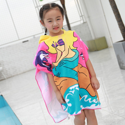 Πετσέτα μπάνιου 2023 με κουκούλα και καπέλα για παιδιά Απορροφητικό χαριτωμένο κινούμενα σχέδια Animal Full Vitality Swim Φορέστε μαγιό από μικροΐνες