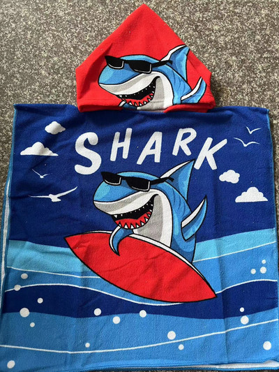 Πετσέτα μπάνιου 2023 με κουκούλα και καπέλα για παιδιά Απορροφητικό χαριτωμένο κινούμενα σχέδια Animal Full Vitality Swim Φορέστε μαγιό από μικροΐνες