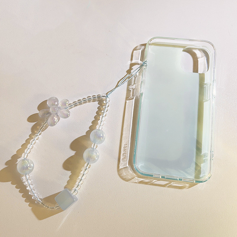 Χαριτωμένο καραμέλα Χρώμα λουλούδι Διάφανες χάντρες Κορδόνια Μπρελόκ για γυναίκες Κορίτσια Μπρελόκ Τσάντα Μπρελόκ αυτοκινήτου Κρεμαστό Δώρα για πτυχιούχους