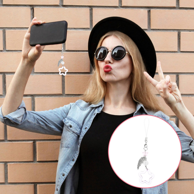 Dekoratyviniai telefono dirželiai Mobilieji pakabukai Mobiliojo telefono dirželis Mažas šviežio lydinio grandinės laikiklis, pakabinamas