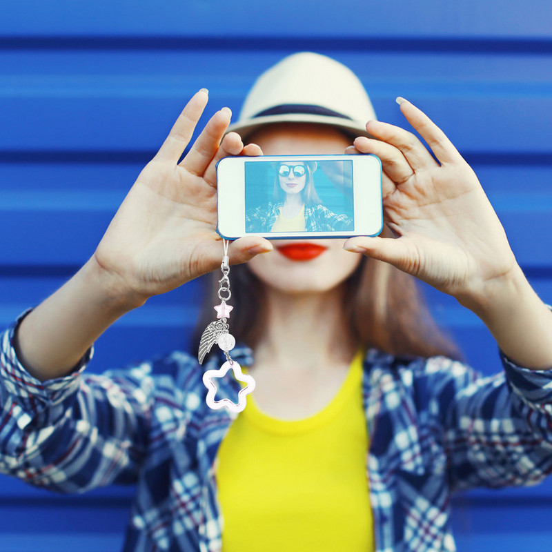 Dekoratyviniai telefono dirželiai Mobilieji pakabukai Mobiliojo telefono dirželis Mažas šviežio lydinio grandinės laikiklis, pakabinamas