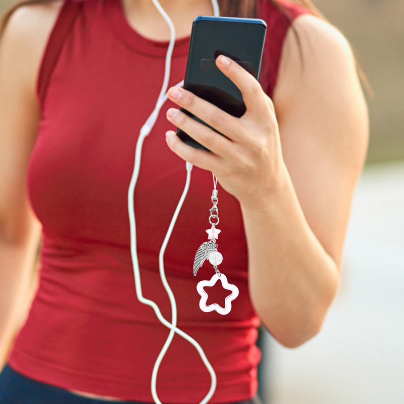 Dekoratyviniai telefono dirželiai Mobilieji pakabukai Mobiliojo telefono dirželis Mažas šviežio lydinio grandinės laikiklis, pakabinamas