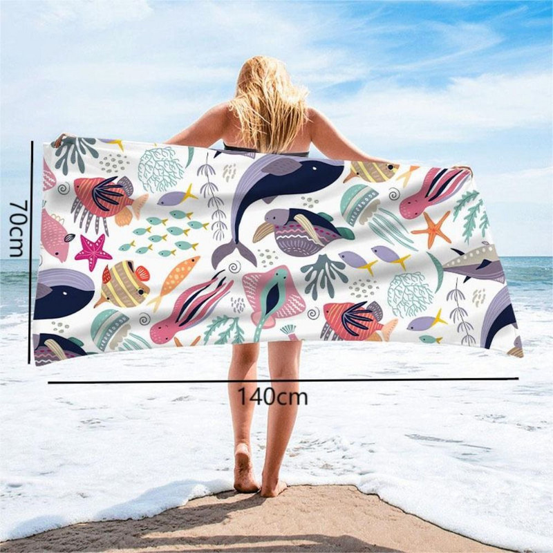 Brzo sušeći ručnik za plažu u boemskom stilu Bath od mikrovlakana Ljetni jastuk Plivanje Fitness Ručnici za kupanje Sportski bazen Ručnik za plivanje