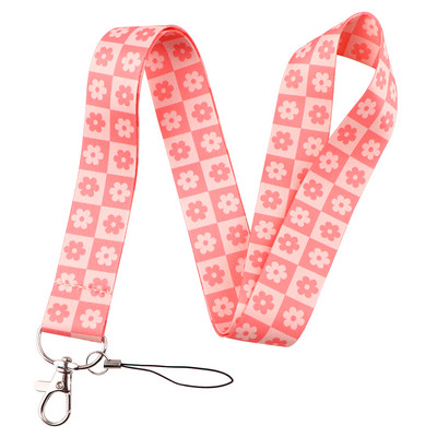 Divat virágok zsinórok kulcs nyakpánthoz kártyajelvényhez edzőterem kulcstartó kulcstartó barkács akasztókötél mobiltelefon tartozékok