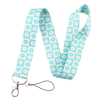 Divat virágok zsinórok kulcs nyakpánthoz kártyajelvényhez edzőterem kulcstartó kulcstartó barkács akasztókötél mobiltelefon tartozékok