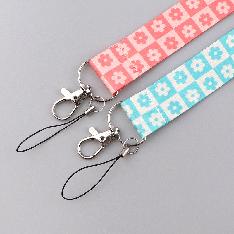 Divat virágok zsinórok kulcs nyakpánthoz kártyajelvényhez edzőterem kulcstartó kulcstartó barkács akasztókötél mobiltelefon tartozékok