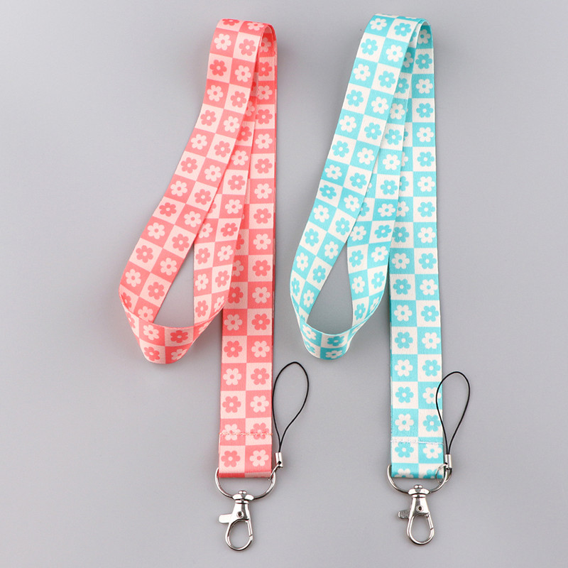 Divat virágok zsinórok kulcs nyakpánthoz kártyajelvényhez edzőterem kulcstartó kulcstartó barkács akasztókötél mobiltelefon tartozékok