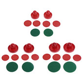 Gaisa hokeja stūmēji un gaisa hokeja lāpstiņas rezerves ripu stūmējs spēļu galda aprīkojumam Gaisa hokeja stūmēju ripu komplekts