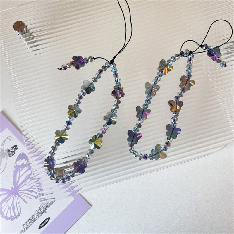 Telefoni juhe ehte kett Telefoni ehted liblikas lill helmestega mobiiltelefoni kett Telefoniümbris Tross telefonirihm