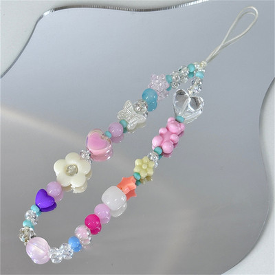 Korea armas lilleline karu telefonipael Samsungi iPhone`i rihma jaoks naiste keti ripats kommid köis ehted rippuvad võtmehoidja võlu