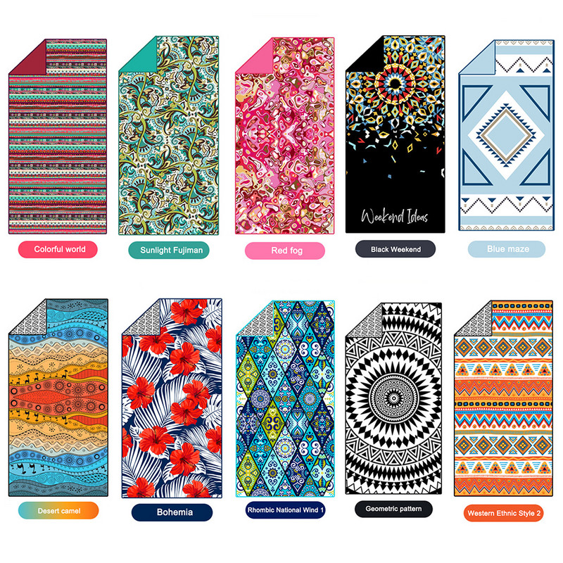 Mikropluošto kempingo rankšluosčiai greitai išdžiūsta paplūdimio uždangalas, sulankstomas, sugeriantis lengvas be smėlio, sulankstomas minkštas, skirtas kelionėms sportuoti