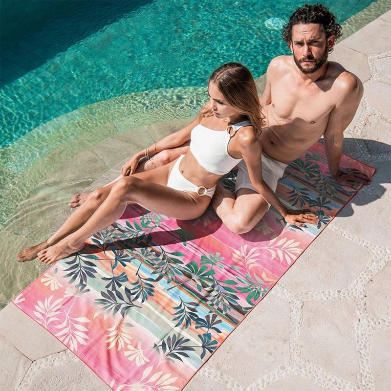 Prosop mare de plajă în stil boem pentru femei Prosop de baie catifea față-verso uscare rapidă șal pătrat Accesoriu pentru prosop de plajă pentru înot