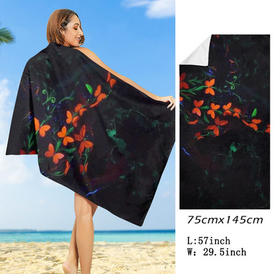 Oceanske životinje s printom meduza Ručnici za plažu Ležerni odmor Plivanje Kampiranje Lagani tanki Brzo sušivi ručnici deke Ženski