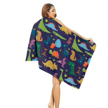 Геометрична мраморна кърпа за баня, абстрактна плажна кърпа Меки абсорбиращи кърпи Бързосъхнеща кърпа, безпясъчно леко плажно одеяло
