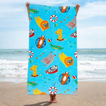 Хавлиена кърпа за къмпинг Лека докосваща се до кожата монограмна екстра голяма плажна кърпа Спортен аксесоар Хавлиена кърпа Хавлиена кърпа за плуване