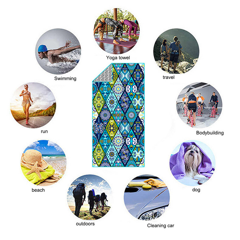 Mikrokiust vannirätikud Kiirelt kuivavad rannakatted kokkupandavad imavad kerged liivavabad kokkupandavad pehmed reisispordiks