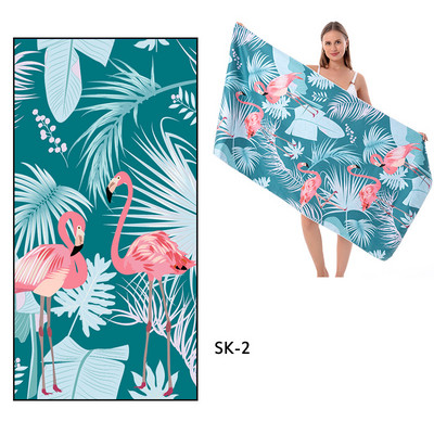 Ručnik za plažu od mikrovlakana s prugastim printom Prijenosni lagani ručnik za kupanje za odrasle, koji se brzo suši Putni ručnik za sport i fitnes