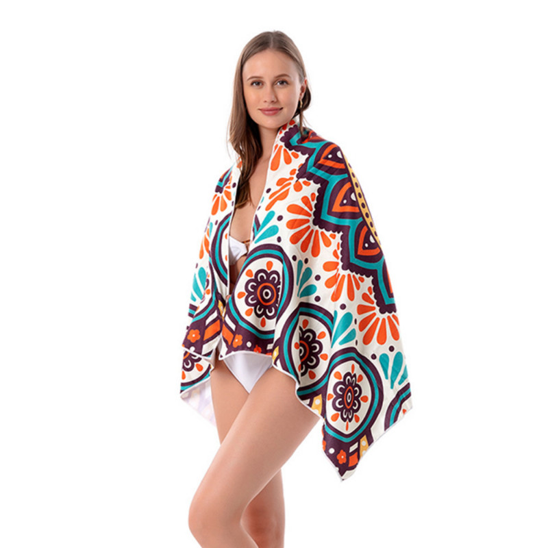 Ručnik za plažu od mikrovlakana s prugastim printom Prijenosni lagani ručnik za kupanje za odrasle, koji se brzo suši Putni ručnik za sport i fitnes