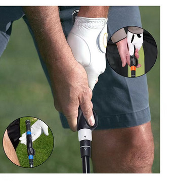 Приставка за тренажор за голф ръкохватка Външен тренажор за голф суинг Тренажор за начинаещи Подравняване на жестове Помощ за обучение Правилно обучение Удобна ръкохватка за голф