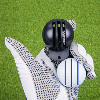 Μαρκαδόρος μπάλας του γκολφ με 2 στυλό σήμανσης Εργαλείο ευθυγράμμισης σημαδιών σχεδίασης γκολφ Φορητό εργαλείο προπόνησης διπλής όψης Εργαλείο εξωτερικού χώρου