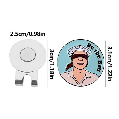 Golfo kamuoliuko žymeklis Golfo kepurės segtukas Magnetinis lydinio žymeklis golfo priedai Eksploatacijos dangteliai spaustukai golfo žymekliai vyrams moterims, dovanų pristatymas