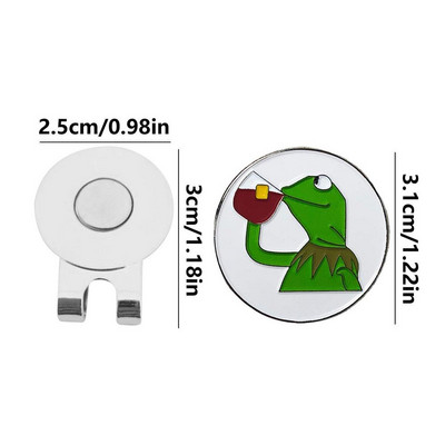 Golfo kamuoliuko žymeklis Golfo kepurės segtukas Magnetinis lydinio žymeklis golfo priedai Eksploatacijos dangteliai spaustukai golfo žymekliai vyrams moterims, dovanų pristatymas