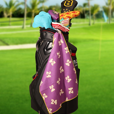 Пурпурна 24 щампа 40*60см вафлена кърпа за голф
