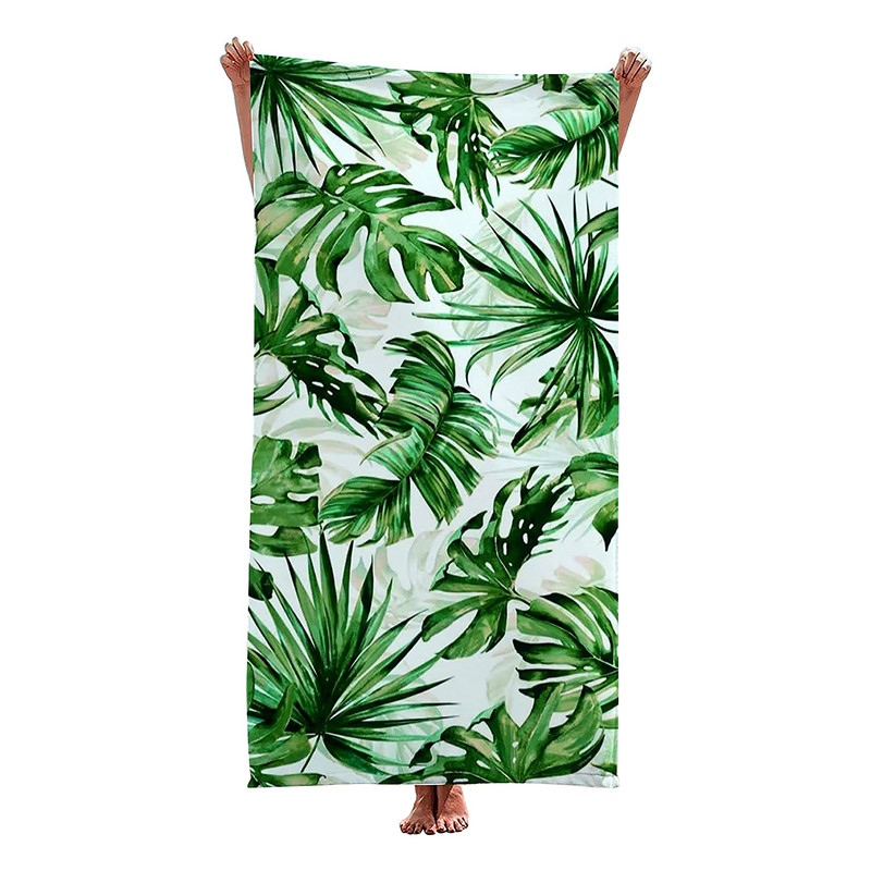 Reisimine, suur mikrokiust rannarätik, pehme, kompaktne 160x80 cm vann, lilleprintimine, spordimood, ujumine, kerge üliimav