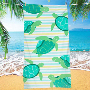 Лека външна кърпа Удобна кърпа за къмпинг Не избледнява Силно абсорбираща персонализирана плажна кърпа