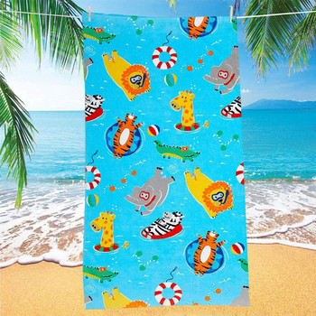 Удобна кърпа за плуване Докосваща кожата плажна кърпа Бързосъхнеща мека кърпа за плажна йога баня Фитнес зала Силно попиване