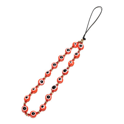 Lanț de telefon cu ochi rău de modă, margele din rășină, curea pentru telefon mobil, accesorii colorate pentru farmecul pentru telefon mobil, bijuterii pentru femei, fete