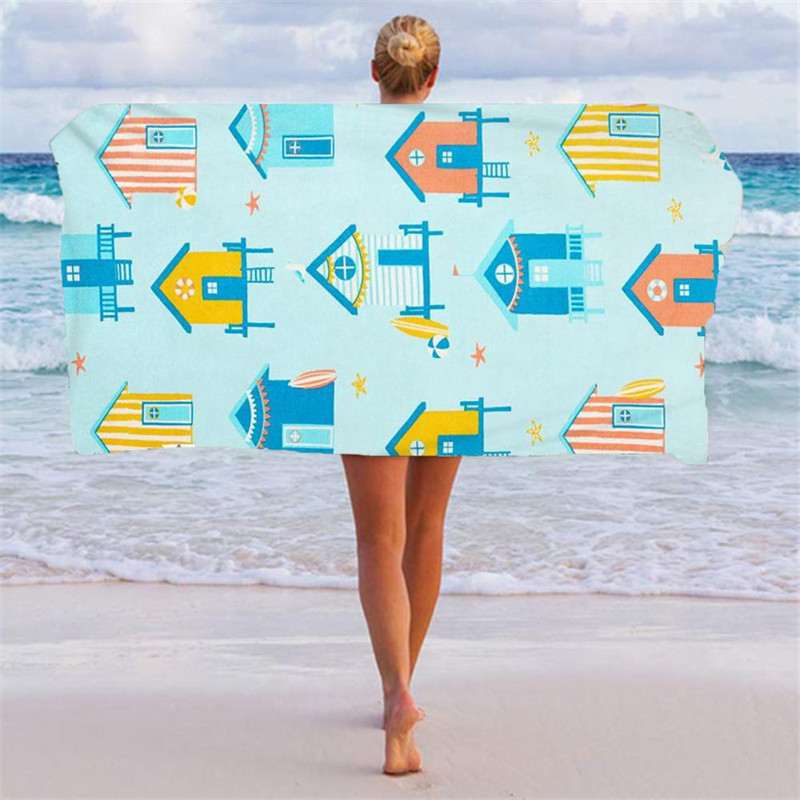 Strandtörölköző Könnyű mosható, összecsukható mikroszálas sport utazó törölköző Strandtartozék kültéri törölköző kültéri törölköző