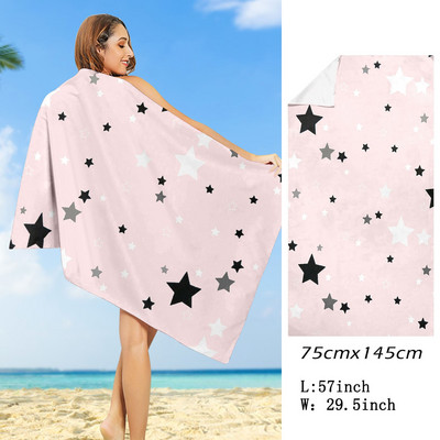 Kitten Cat mikropluošto paplūdimio rankšluostis, didelio dydžio minkštas sugeriantis greitai džiūstantis smėlis, plonas lengvas paplūdimio rankšluostis, baseino rankšluosčiai