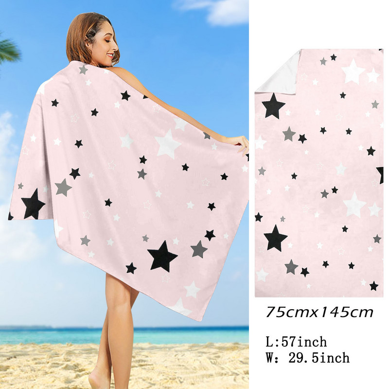 Kitten Cat mikropluošto paplūdimio rankšluostis, didelio dydžio minkštas sugeriantis greitai džiūstantis smėlis, plonas lengvas paplūdimio rankšluostis, baseino rankšluosčiai