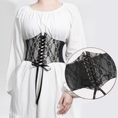 Čipkasti pojasevi za tijelo za mršavljenje Modni ženski korzet oko struka Cvjetni vez Elastični pojas Široki pojasevi Harajuku Vintage remen