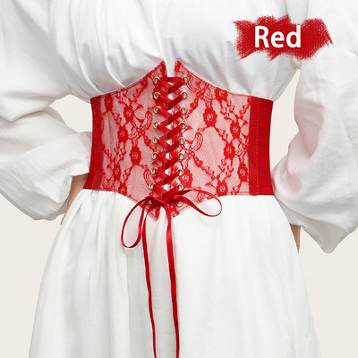 Čipkasti pojasevi za tijelo za mršavljenje Modni ženski korzet oko struka Cvjetni vez Elastični pojas Široki pojasevi Harajuku Vintage remen