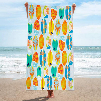 Хавлиена кърпа за плуване, която не избледнява лесно, удобна, силна абсорбираща изключително голяма плажна кърпа, външна кърпа, плажен аксесоар