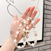 Vintage Love Beads Tālruņa futrālis Vads Mobilā Siksna Candy Krāsa Lācis Bow Charm Tālruņa ķēde Rotaslietas Aksesuāri sievietēm Dāvanas