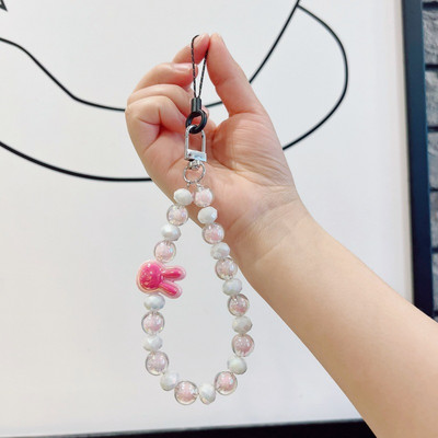 Vintage Love Beads Tālruņa futrālis Vads Mobilā Siksna Candy Krāsa Lācis Bow Charm Tālruņa ķēde Rotaslietas Aksesuāri sievietēm Dāvanas