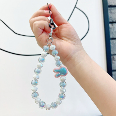 Vintage Love Beads Tālruņa futrālis Vads Mobilā Siksna Candy Krāsa Lācis Bow Charm Tālruņa ķēde Rotaslietas Aksesuāri sievietēm Dāvanas