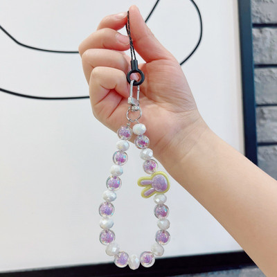 Vintage Love Beads Tālruņa futrālis Vads Mobilā Siksna Candy Krāsa Lācis Bow Charm Tālruņa ķēde Rotaslietas Aksesuāri sievietēm Dāvanas